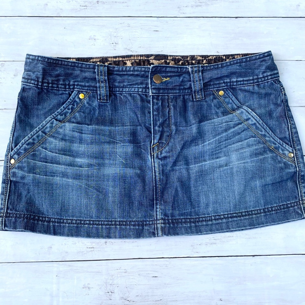 Express X2 Quality Dark Denim Skirt